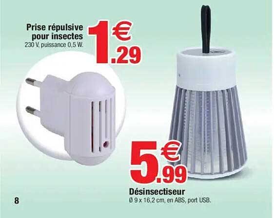 Prise répulsive pour insectes