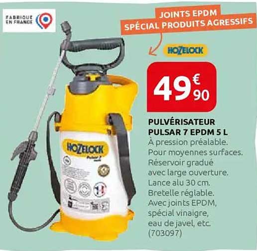 PULVÉRISATEUR PULSAR 7 EPDM 5 L
