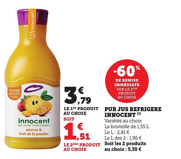 PUR JUS REFREGIRE INNOCENT