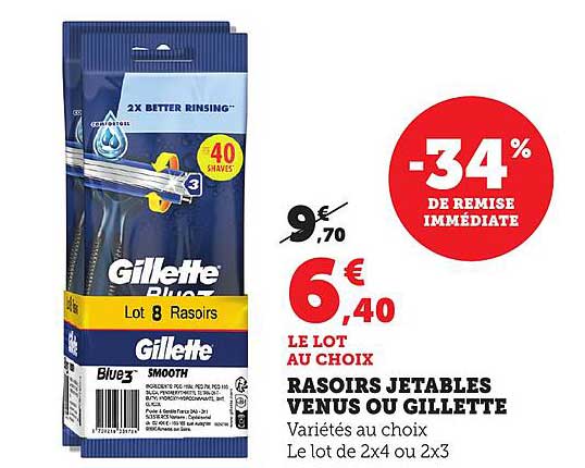 RASOIRS JETABLES VENUS OU GILLETTE