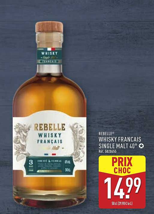 REBELLE® WHISKY FRANCAIS SINGLE MALT 40°