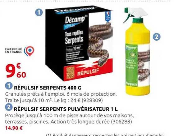 RÉPULSIF SERPENTS 400 G