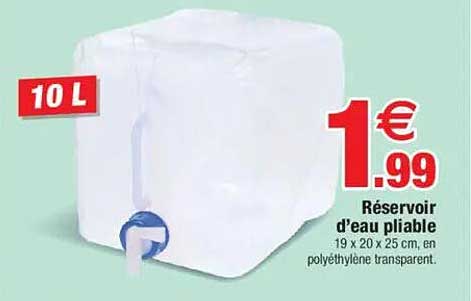 Réservoir d’eau pliable