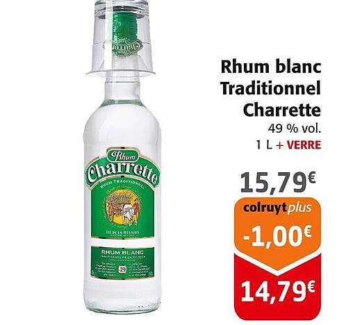 Rhum blanc Traditionnel Charrette