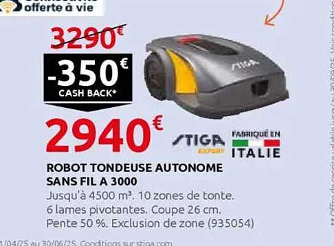 ROBOT TONDEUSE AUTONOME SANS FIL A 3000