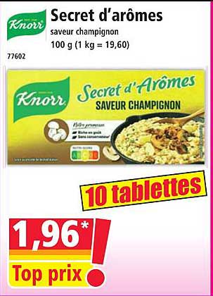 Secret d’arômes saveur champignon