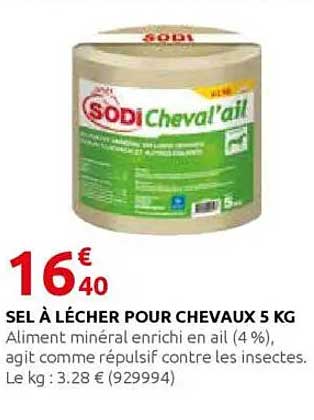 SEL À LÉCHER POUR CHEVAUX 5 KG