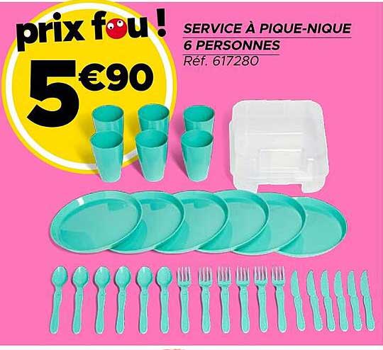 SERVICE À PIQUE-NIQUE 6 PERSONNES