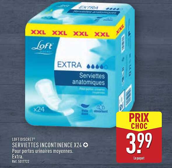 SERVIETTES INCONTINENCE X24