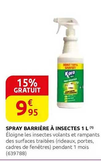 SPRAY BARRIÈRE À INSECTES 1 L