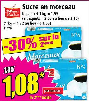 Sucre en morceaux