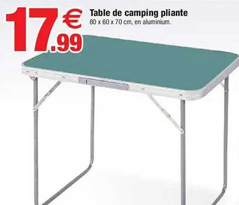 Table de camping pliante