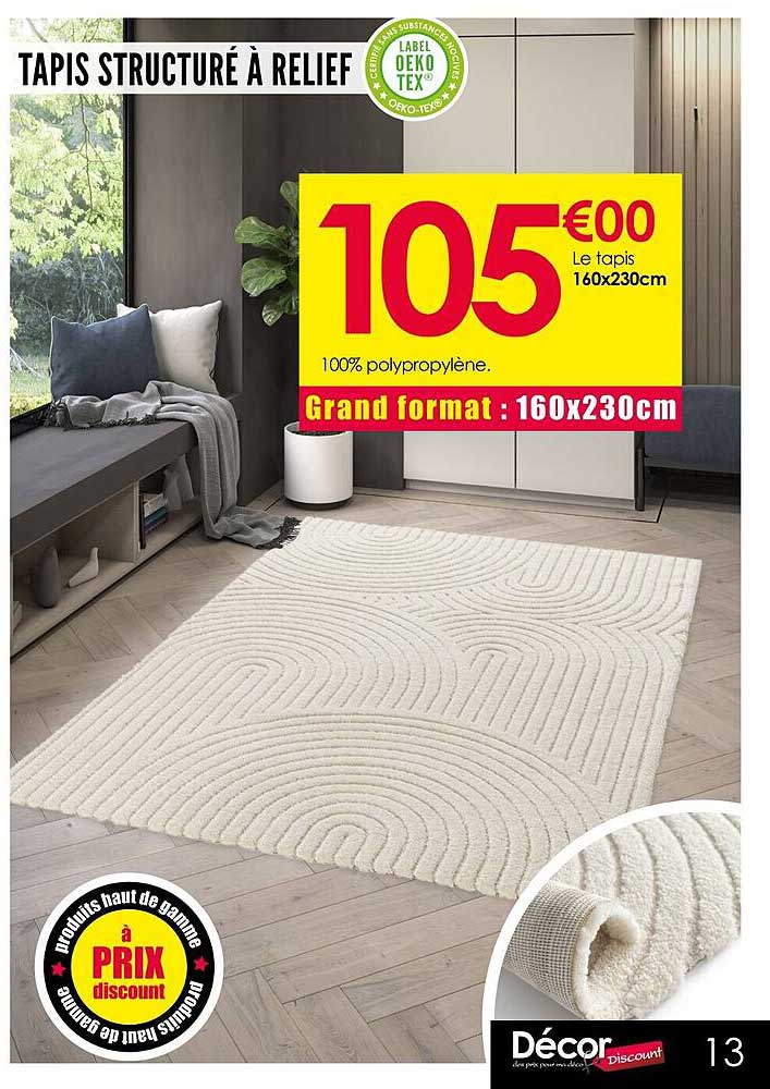 TAPIS STRUCTURÉ À RELIEF