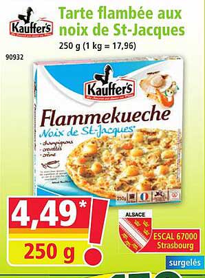 Tarte flambée aux noix de St-Jacques