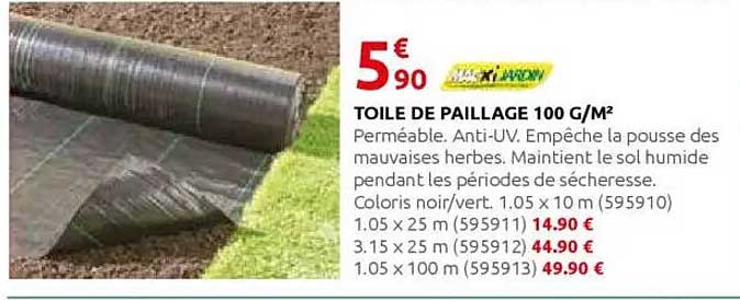 TOILE DE PAILLAGE 100 G/M²