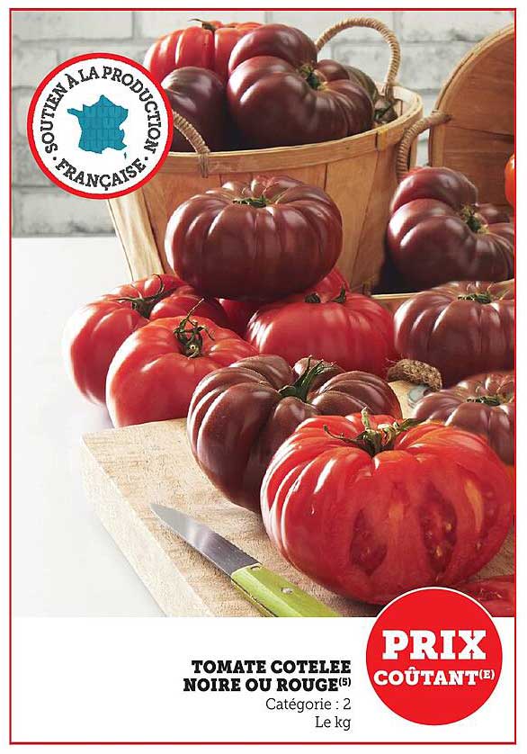 TOMATE COTELEE NOIRE OU ROUGE(S)