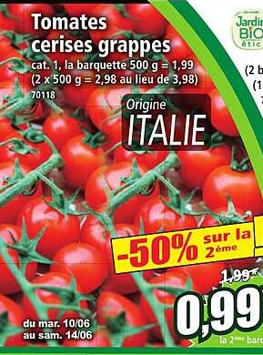 Tomates cerises grappes