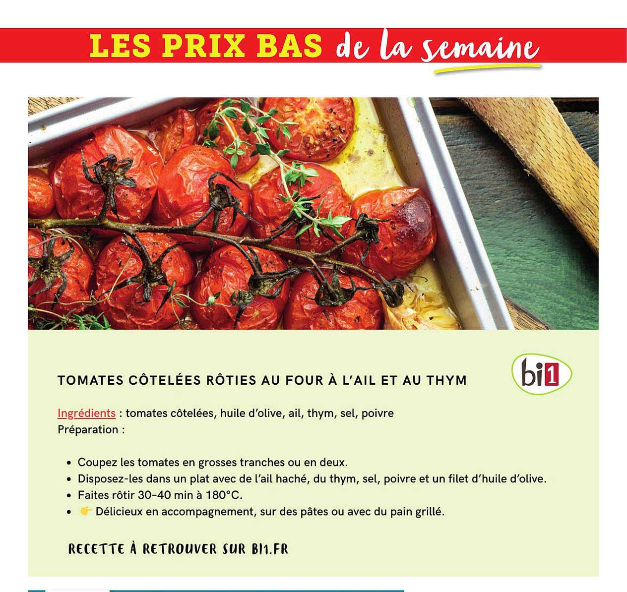 TOMATES COTELÉES RÔTIES AU FOUR À L’AIL ET AU THYM