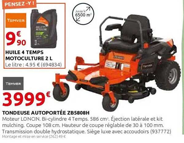 TONDEUSE AUTOPORTÉE ZB5808H
