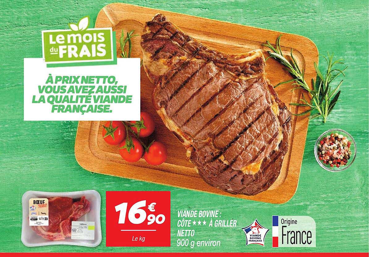 VIANDE BOVINE : CÔTE *** À GRILLER