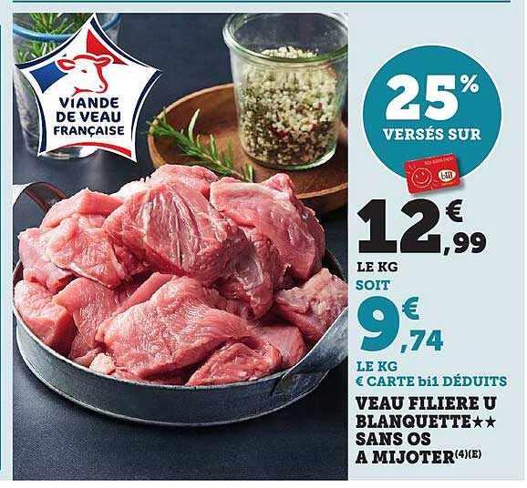 Viande de veau française - 25% versés sur