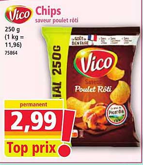 Vico Chips saveur poulet rôti