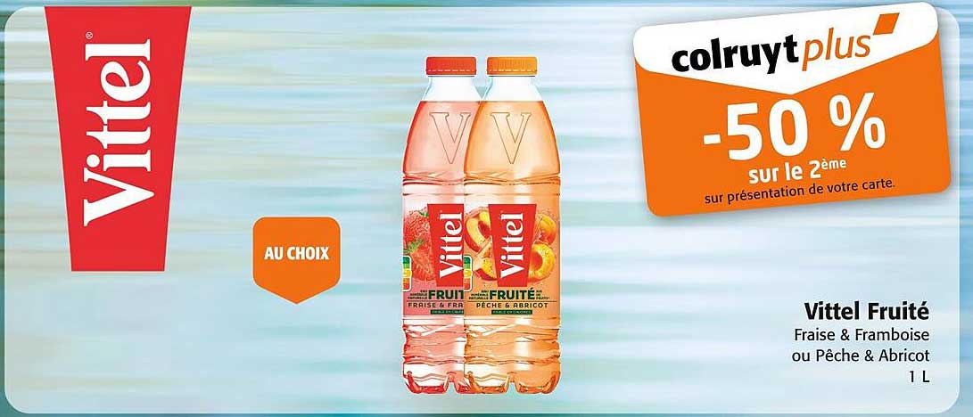 Vittel Fruité -50 % sur le 2ème
