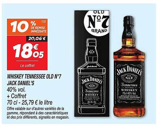 WHISKEY TENNESSEE OLD N°7 JACK DANIEL'S