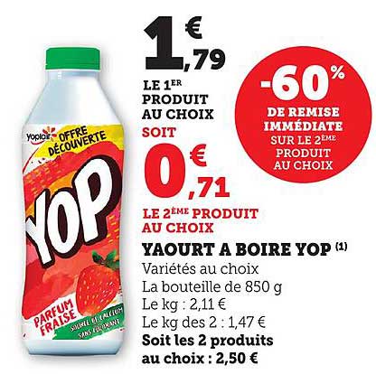 YOP YAOURT À BOIRE