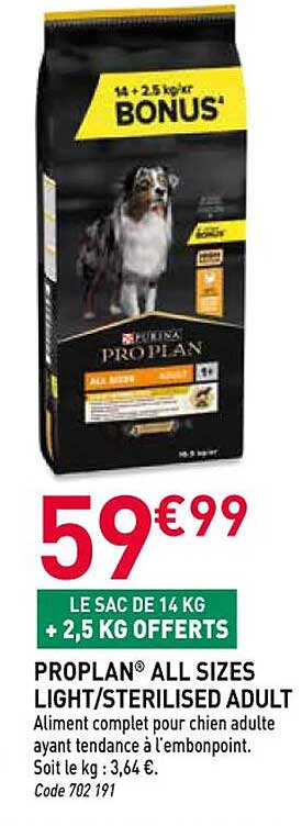 14 + 2,5 kg OFFERTS BONUS