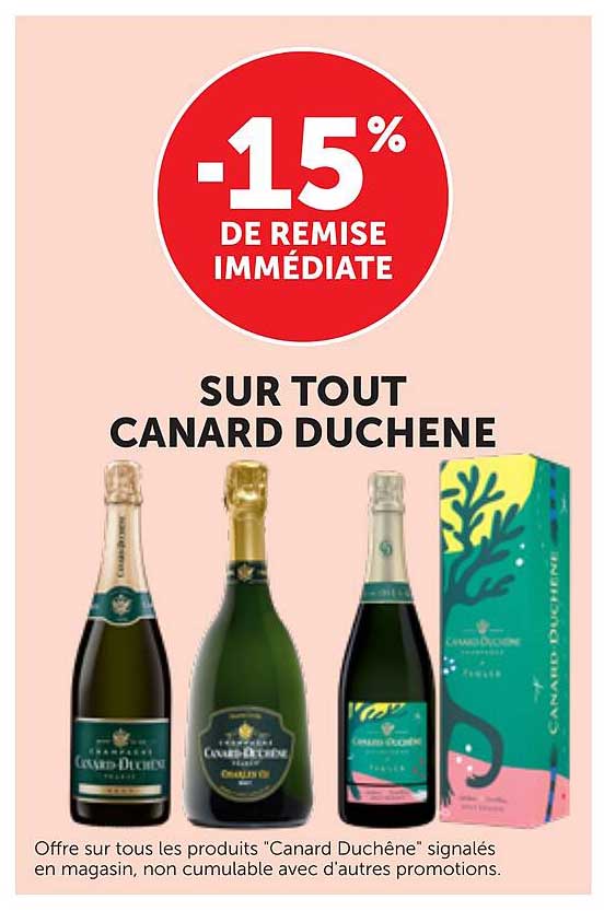 -15% DE REMISE IMMÉDIATE SUR TOUT CANARD DUCHENE