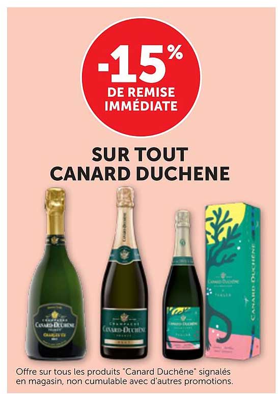 -15% DE REMISE IMMÉDIATE SUR TOUT CANARD DUCHENE