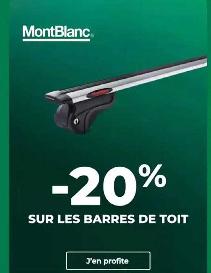 -20% SUR LES BARRES DE TOIT