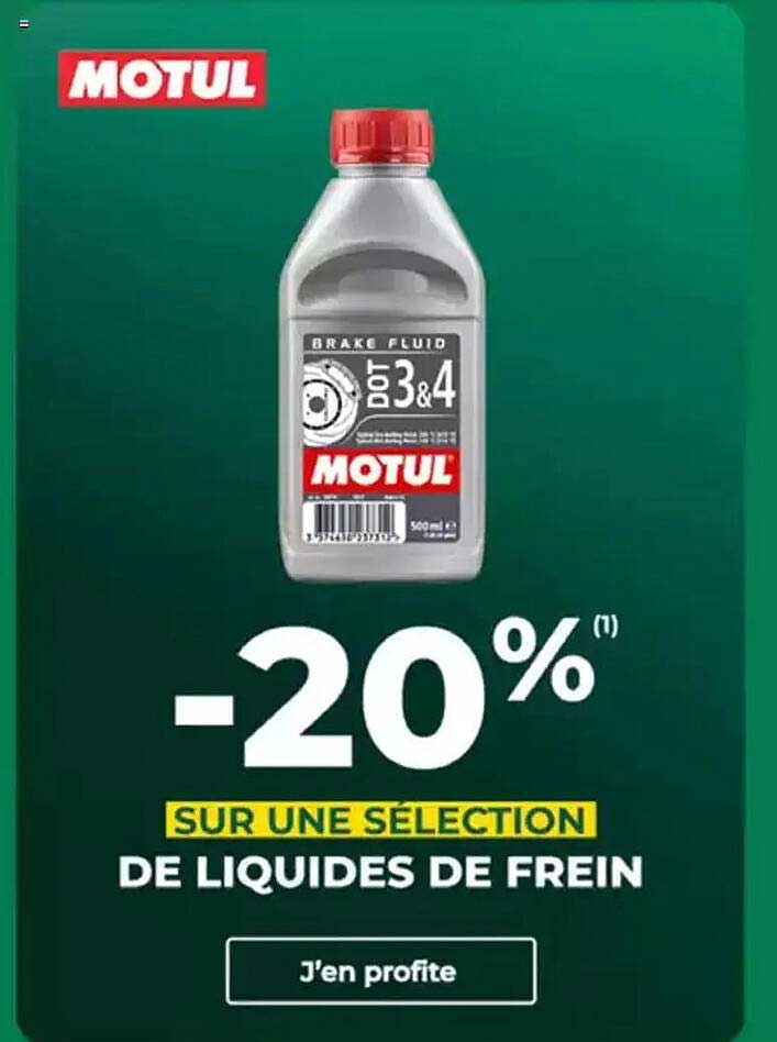 -20% SUR UNE SÉLECTION DE LIQUIDES DE FREIN