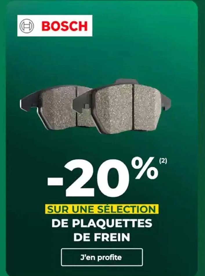 -20% SUR UNE SELECTION DE PLAQUETTES DE FREIN