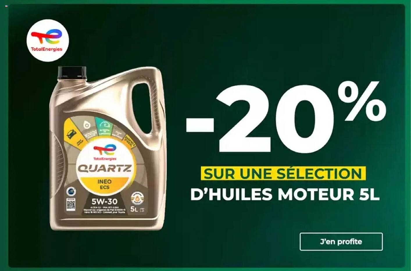 -20% SUR UNE SÉLECTION D’HUILES MOTEUR 5L