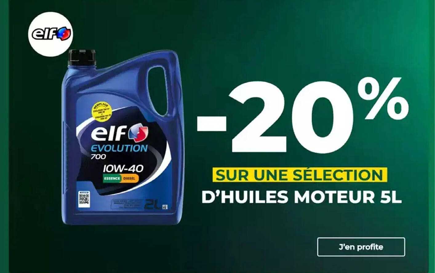 Promo -20% Sur Une Sélection D’huiles Moteur 5L chez Feu Vert ...