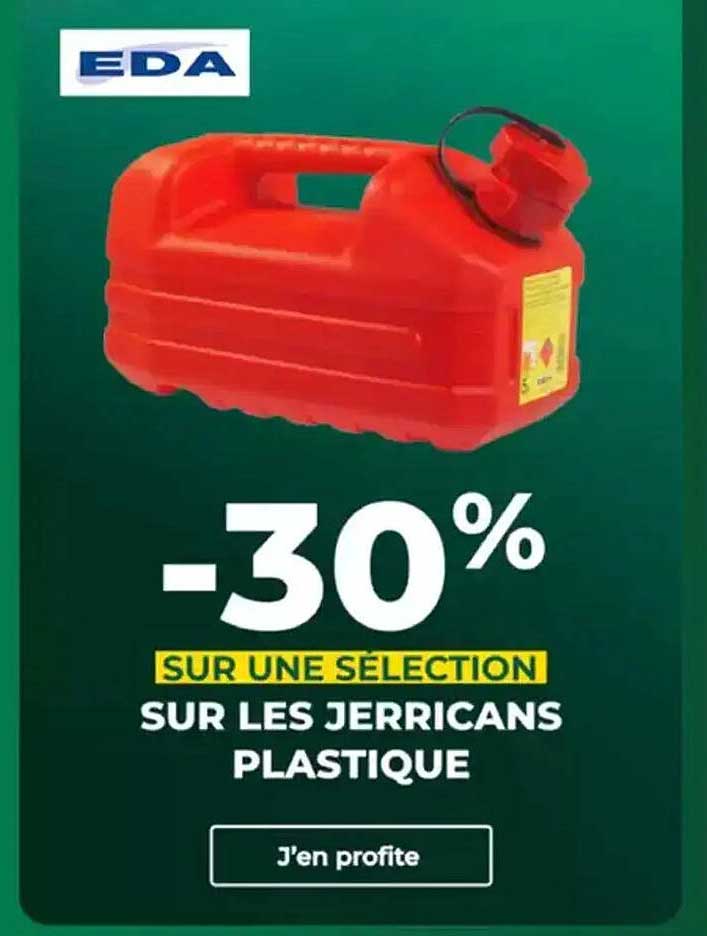 -30% SUR UNE SÉLECTION SUR LES JERRICANS PLASTIQUE