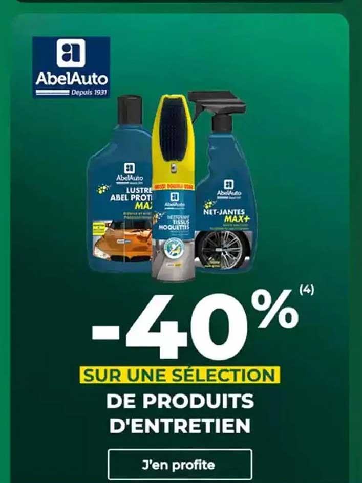 -40% (4) SUR UNE SÉLECTION DE PRODUITS D'ENTRETIEN