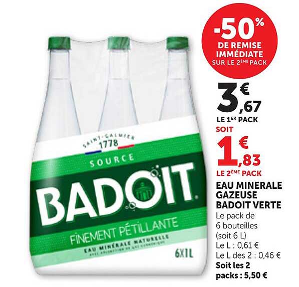 -50% DE REMISE IMMÉDIATE SUR LE 2ÈME PACK