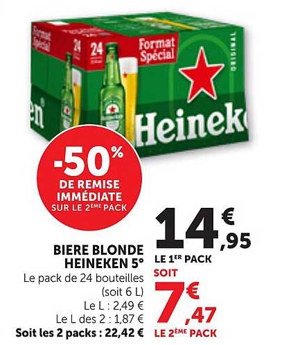 -50% DE REMISE IMMÉDIATE SUR LE 2ÈME PACK