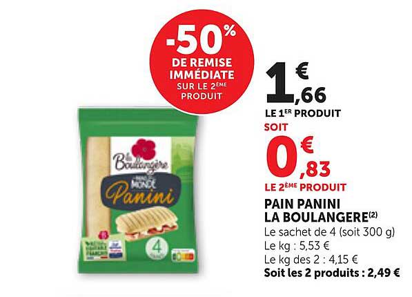 -50% DE REMISE IMMÉDIATE SUR LE 2ÈME PRODUIT