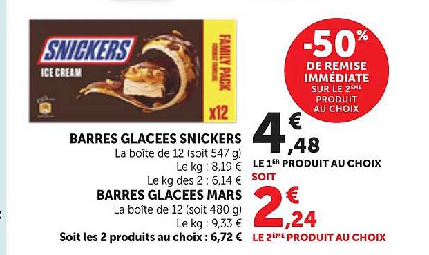 -50% DE REMISE IMMEDIATE SUR LE 2EME PRODUIT AU CHOIX