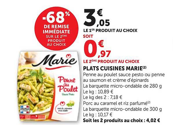 -68% DE REMISE IMMÉDIATE SUR LE 2ÈME PRODUIT AU CHOIX
