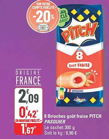 8 Brioches goût fraise PITCH PASQUIER