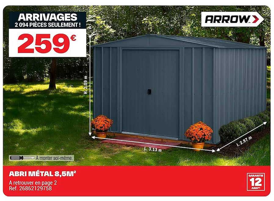 ABRI MÉTAL 8,5M²