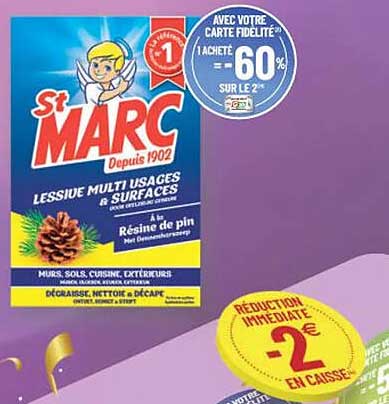 AVEC VOTRE CARTE FIDÉLITÉ ACHETÉ 2 = -60% SUR LE 2E