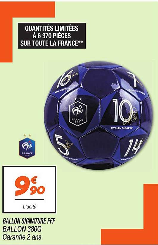 BALLON SIGNATURE FFF BALLON 380G Garantie 2 ans