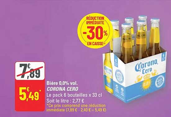 Bière 0,0% vol. CORONA ZERO