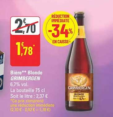 Bière** Blonde GRIMBERGEN